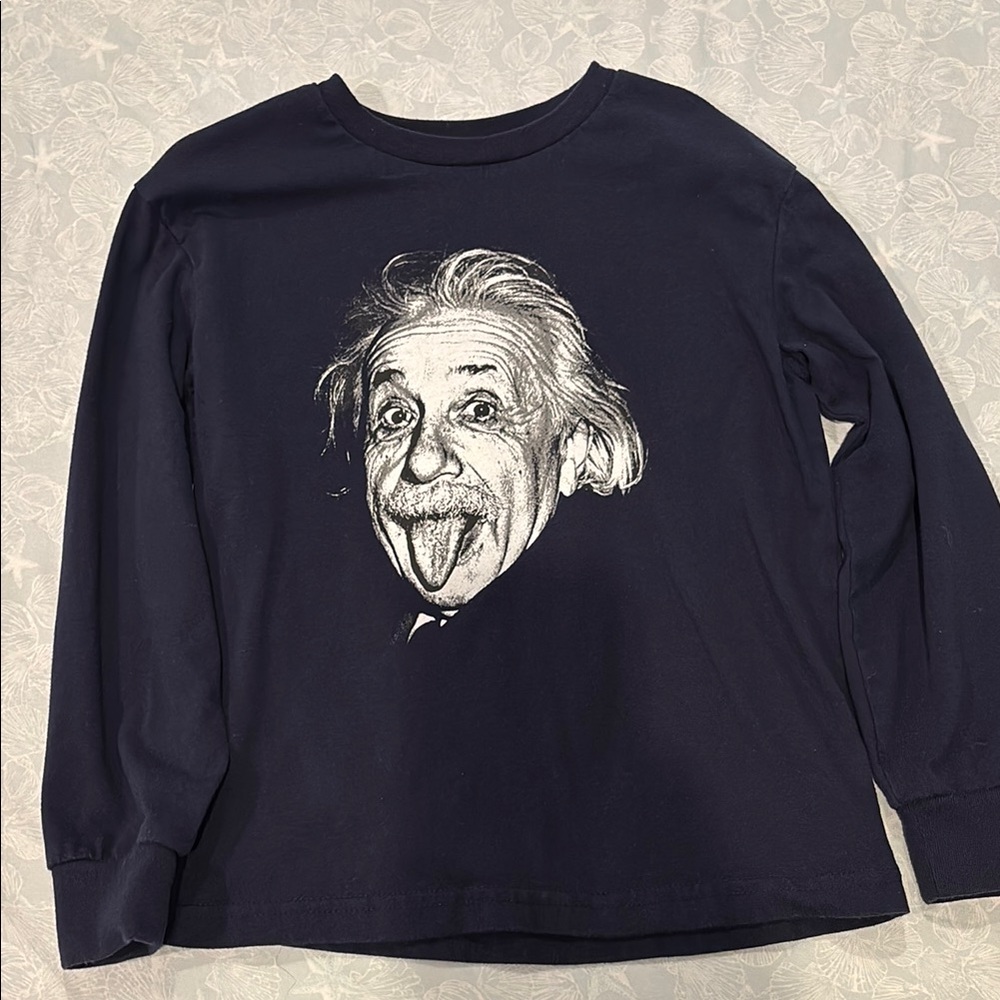 GAP Kids Long Sleeve Tee - Navy with White Graphic